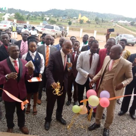 Middle Living Faith Church Abuja state Pastor Yakubu Kezi dedicating Pegi link bridge and access road network constructed by the church. scaled 1