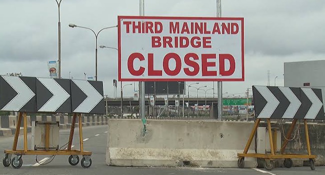 Third Main Land Bridge Closed