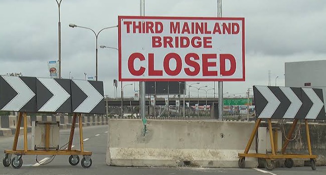 Third Main Land Bridge Closed