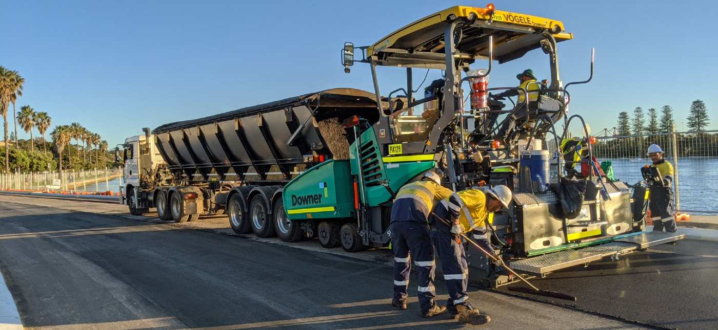 Asphalt with the additive TonerPlas made from mixed soft plastics is used to resurface a roadway in Fremantle Western Australia in 2020. COURTESY OF CLOSE THE LOOP 1