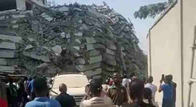 21-Storey building collapses in Ikoyi, Lagos