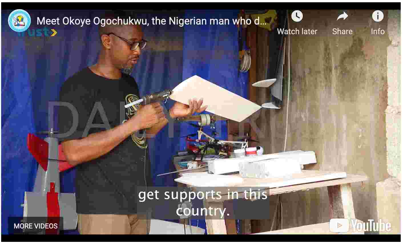 Meet Nigerian man who develops drones