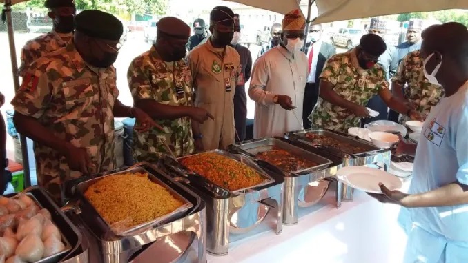 Army chief fetes officer men