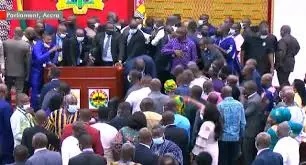 Ghana Parliament fighting