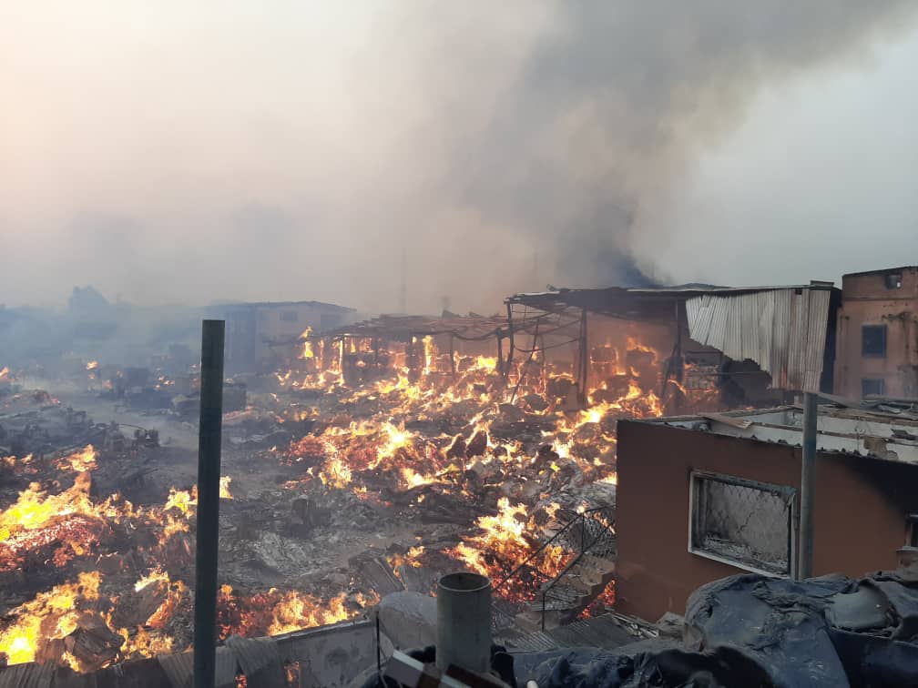 Traders Count Loses In Lagos Plank Market Fire