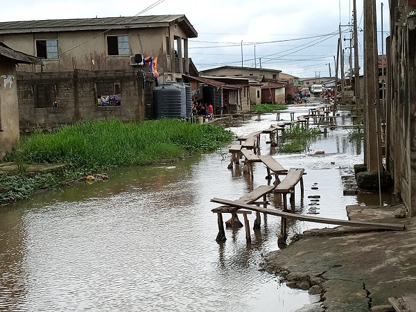 Wooden bridges to the rescue in Ajegunle community