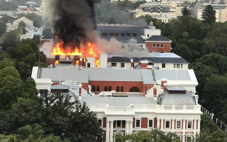 SOUTH AFRICA'S PARLIAMENT BUILDING IS ON FIRE