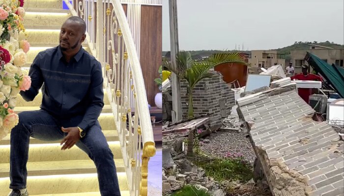 Prince Kpokpogri devastated as his Abuja home gets demolished by the FCDA.