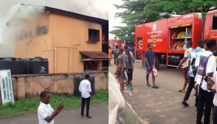 Fire guts UNIBEN hostel