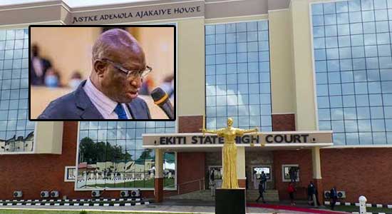 Ekiti Chief Judge, Justice Adeyeye, Hospitalised As Section Of Court Collapses On Him